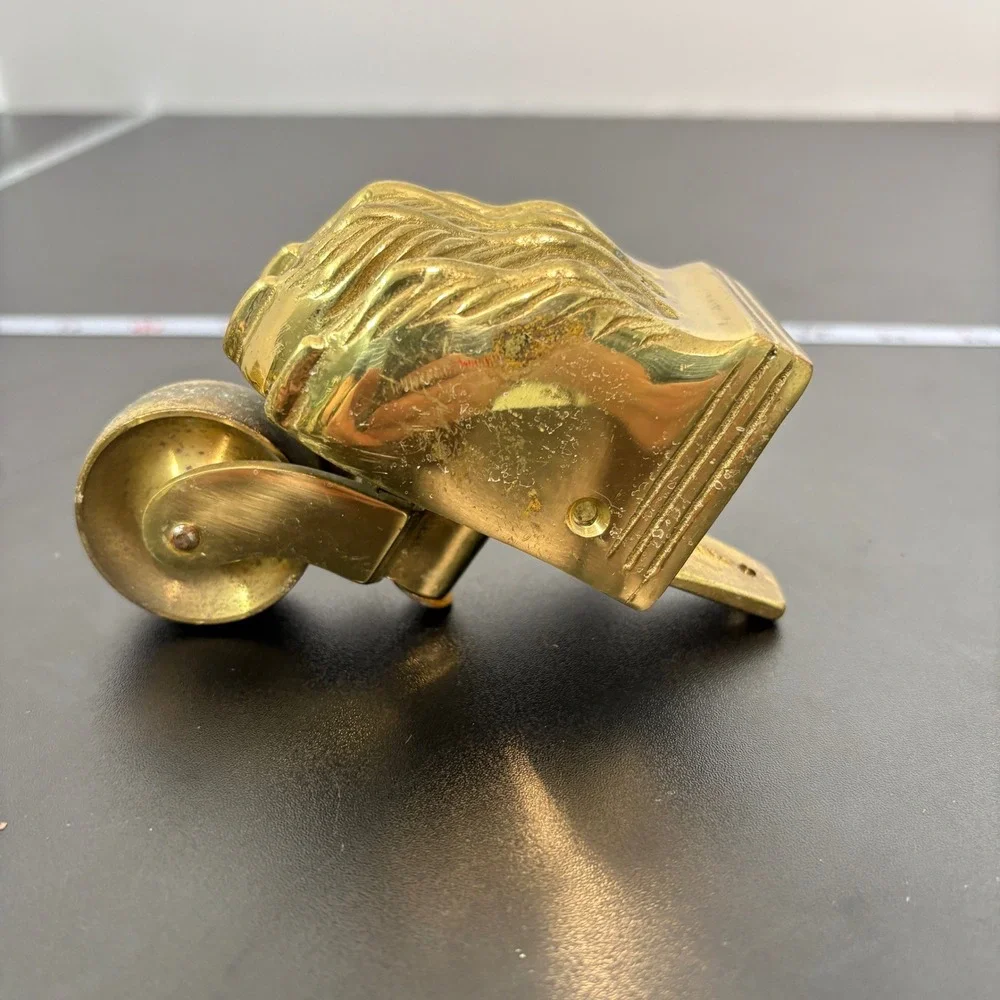 Vintage Furniture Casters OS Gold Brass Lion Paw Feet F285 Set of 4 Home Decor - Picture 10 of 16